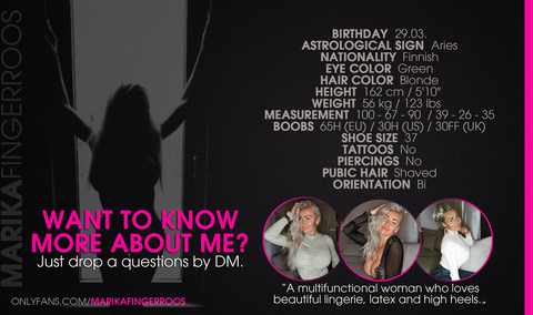 OnlyFans header picture marikafingerroos
